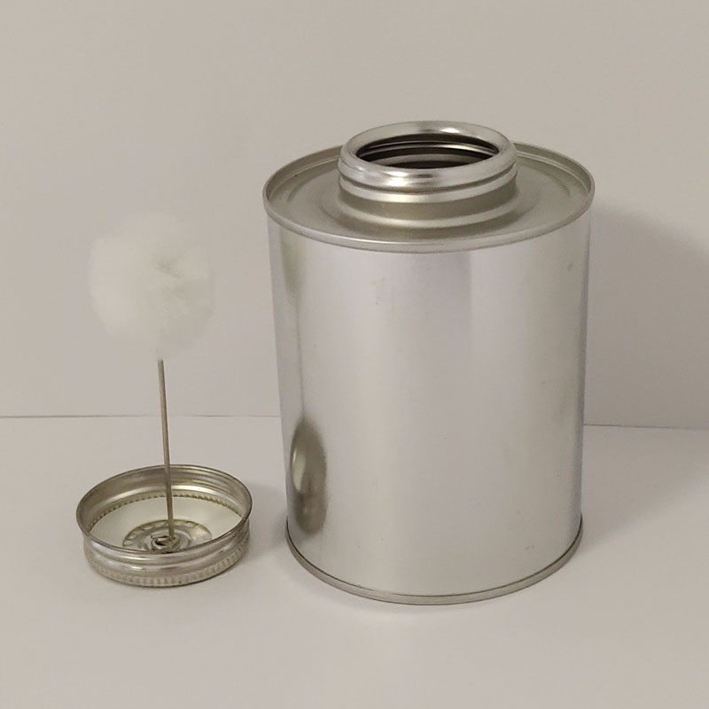 16 Oz Pvc Cement Boxes,Screw Top,Tin Cap With Brush