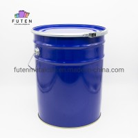 Hot Sale 20L Blue Metal Oil Tin Bucket with Lock Cover